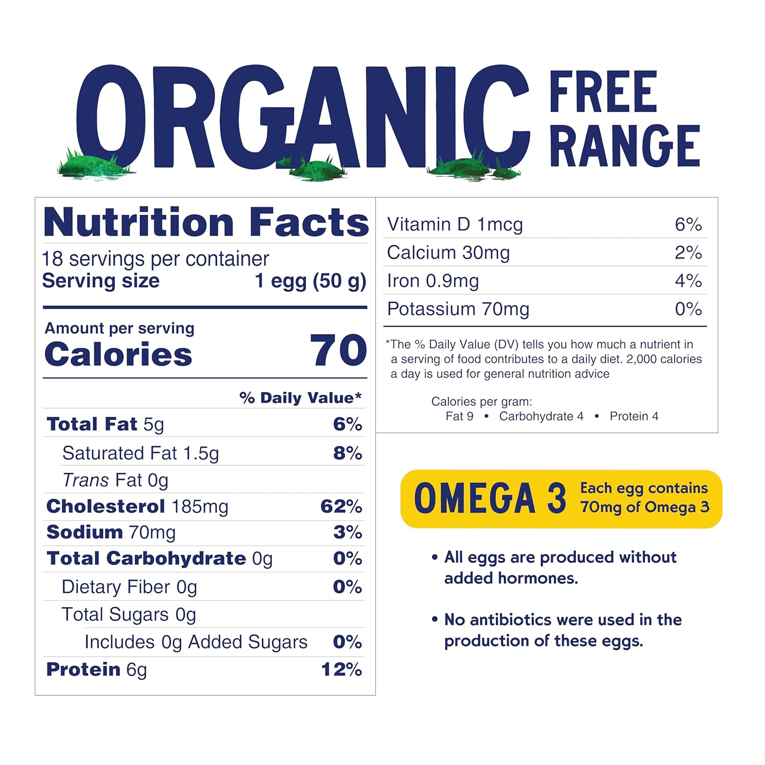 Pete & Gerrys Organic Eggs Large 18 CT view 2