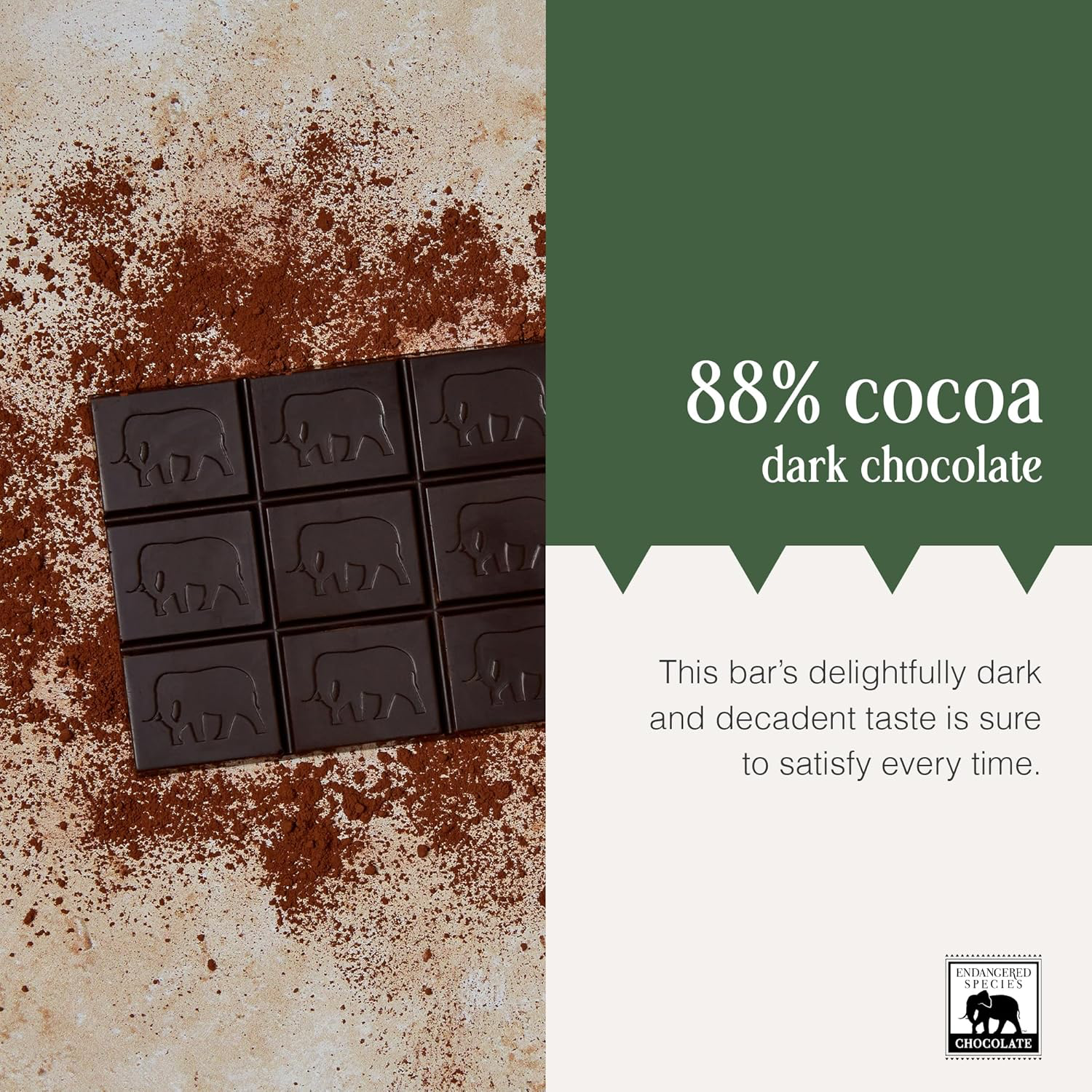 Endangered Species Strong Dark Chocolate 88% view 4
