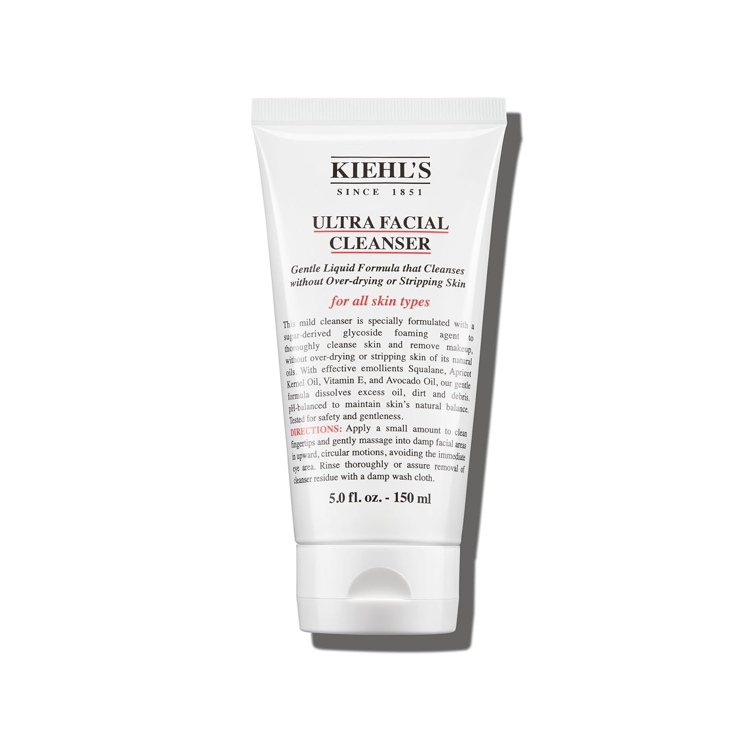 Kiehl's Ultra Facial Cleanser, Lightweight Foamy Facial Cleanser, Enriched Formula that Replenishes Skin Barrier, Gently Exfoliates and Moisturizes, Suitable for All Skin Types, Paraben Free