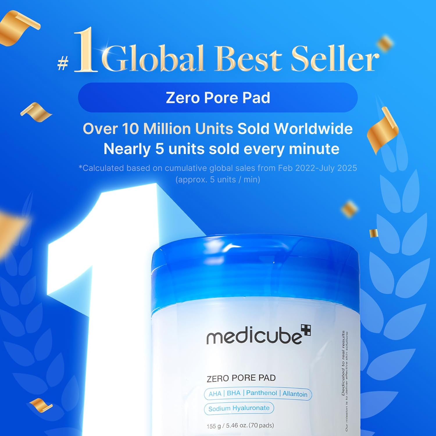 medicube Toner Pads Zero Pore Pad 2.0 | Dual-Textured Facial Pad for Exfoliation and Pore Care with 4.5% AHA Lactic Acid, 0.45% BHA Salicylic Acid | Ideal for All, Korean Skin Care, 70 Pads (1 Pack) view 2