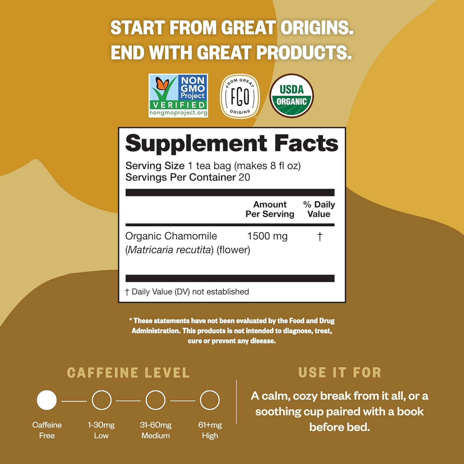 From Great Origins Organic Chamomile Tea view 3