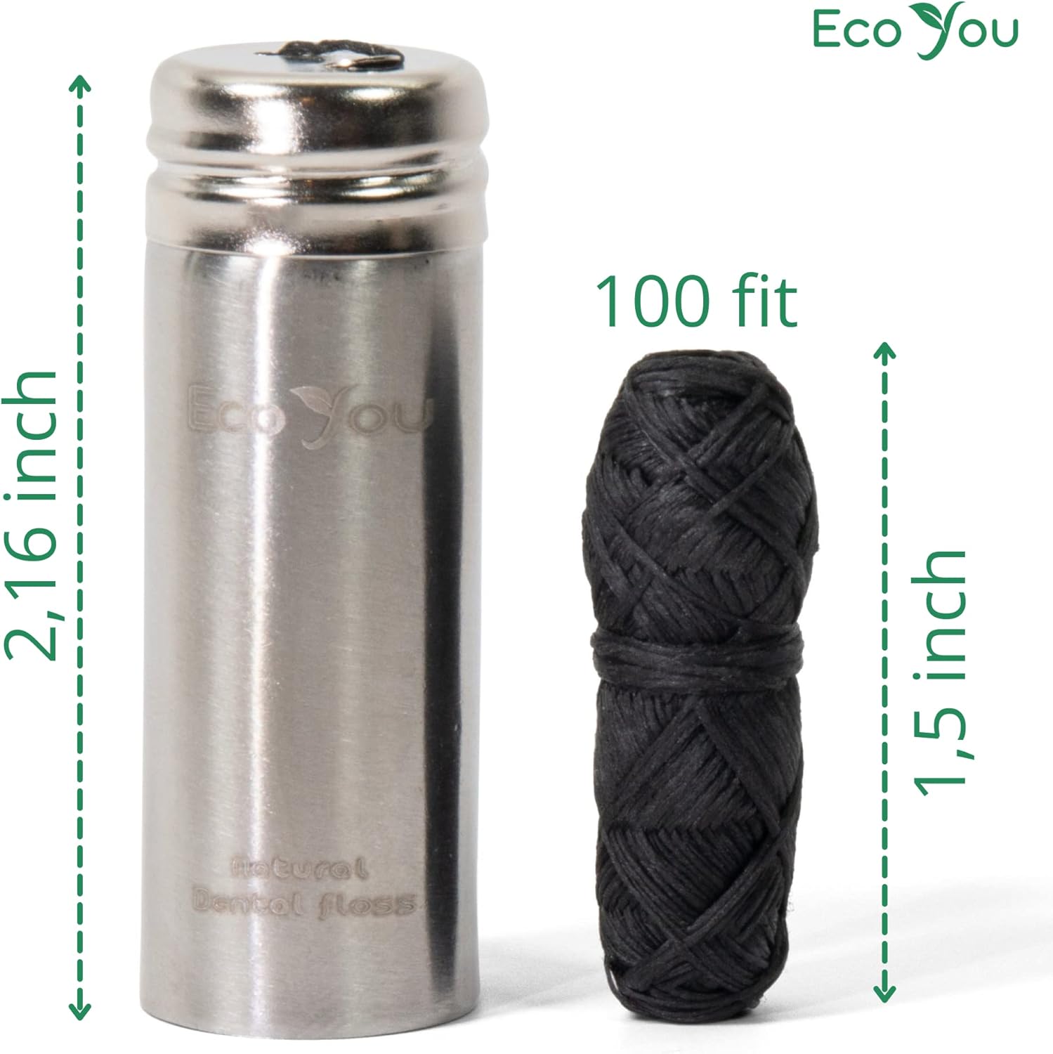 Charcoal Bamboo Floss view 4