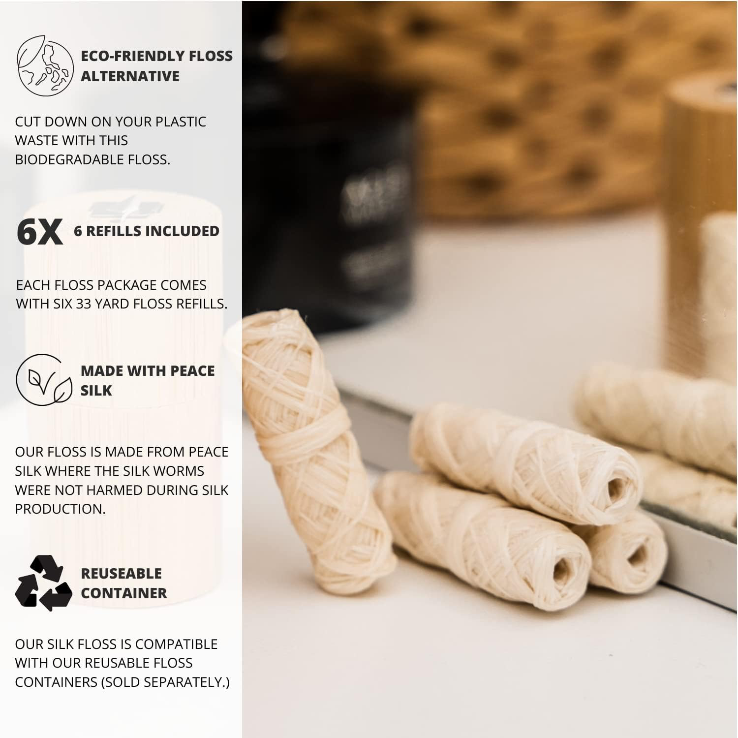 Biodegradable Silk Floss Refills view 4