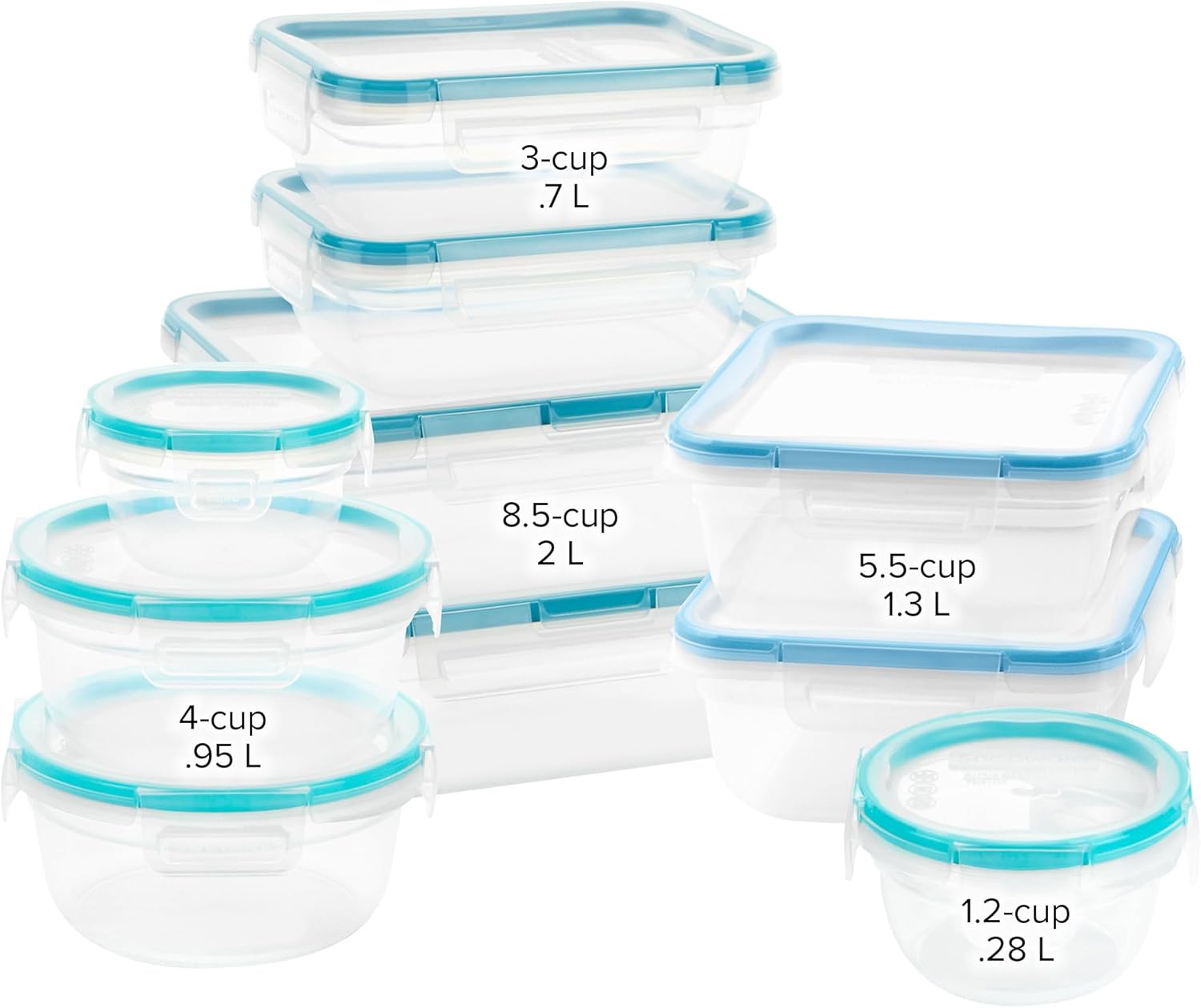 Snapware Total Solutions Plastic Food Storage - Mixed Sizes 10-Pack view 2