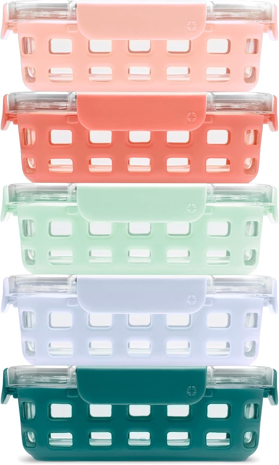 Ello Duraglass Meal Prep Containers - 3.4 Cup 5-Pack
