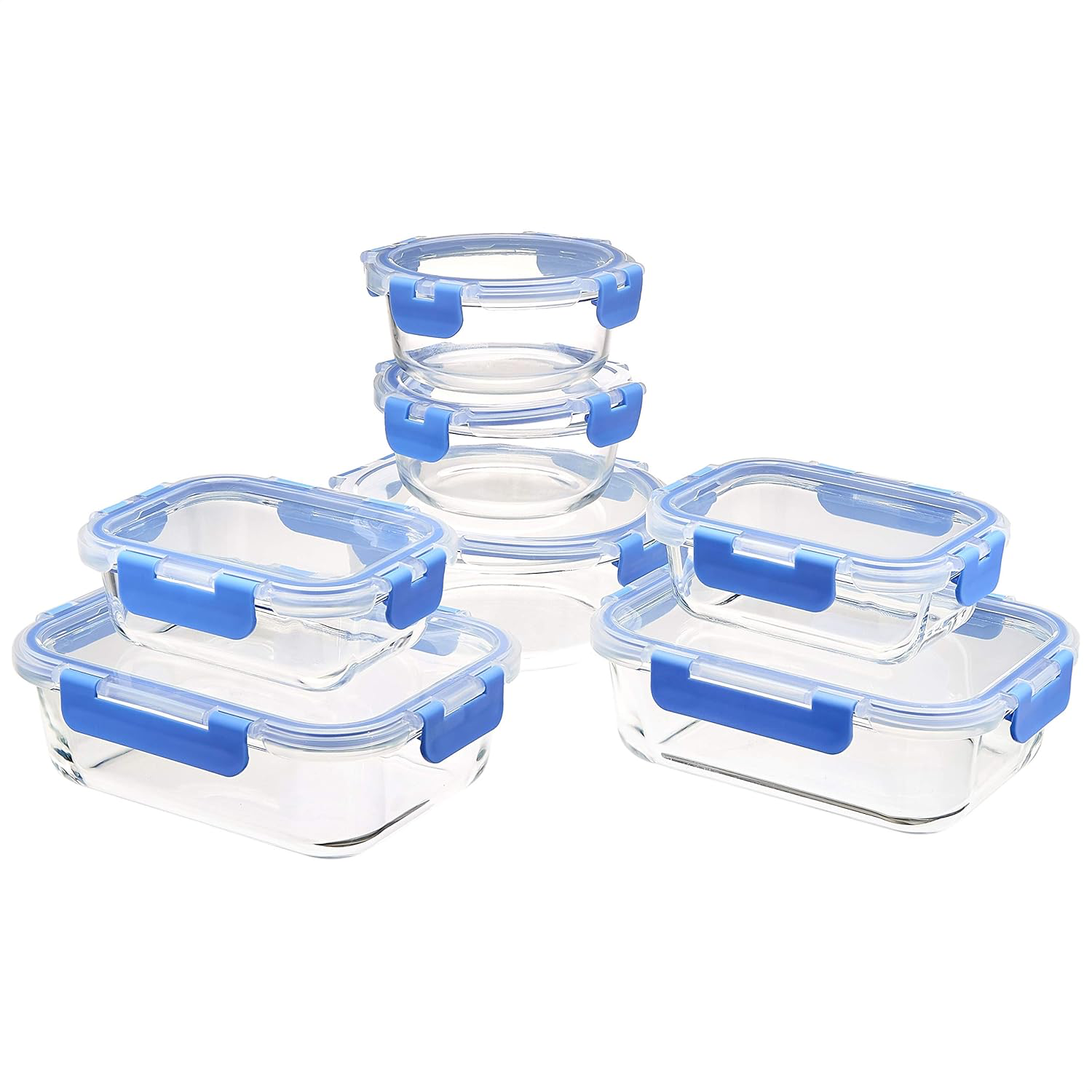 Amazon Basics Glass Food Storage - 14 Pieces