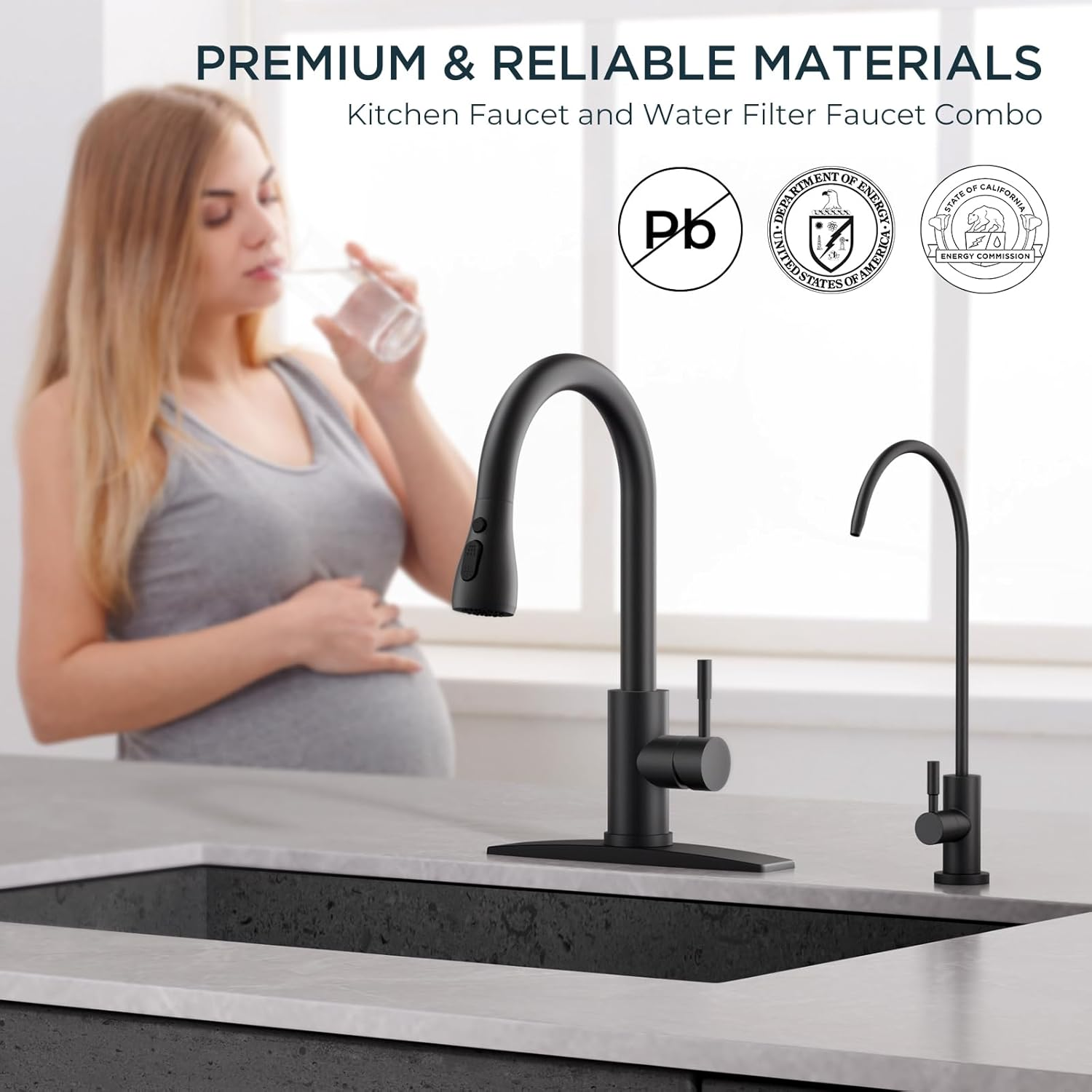 FORIOUS Kitchen Faucet with Filter view 3
