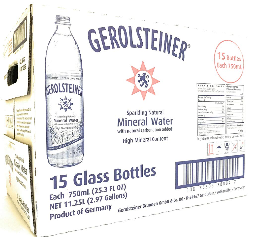 GEROLSTEINER Sparkling Mineral Water 15Pk, 25.3 FZ