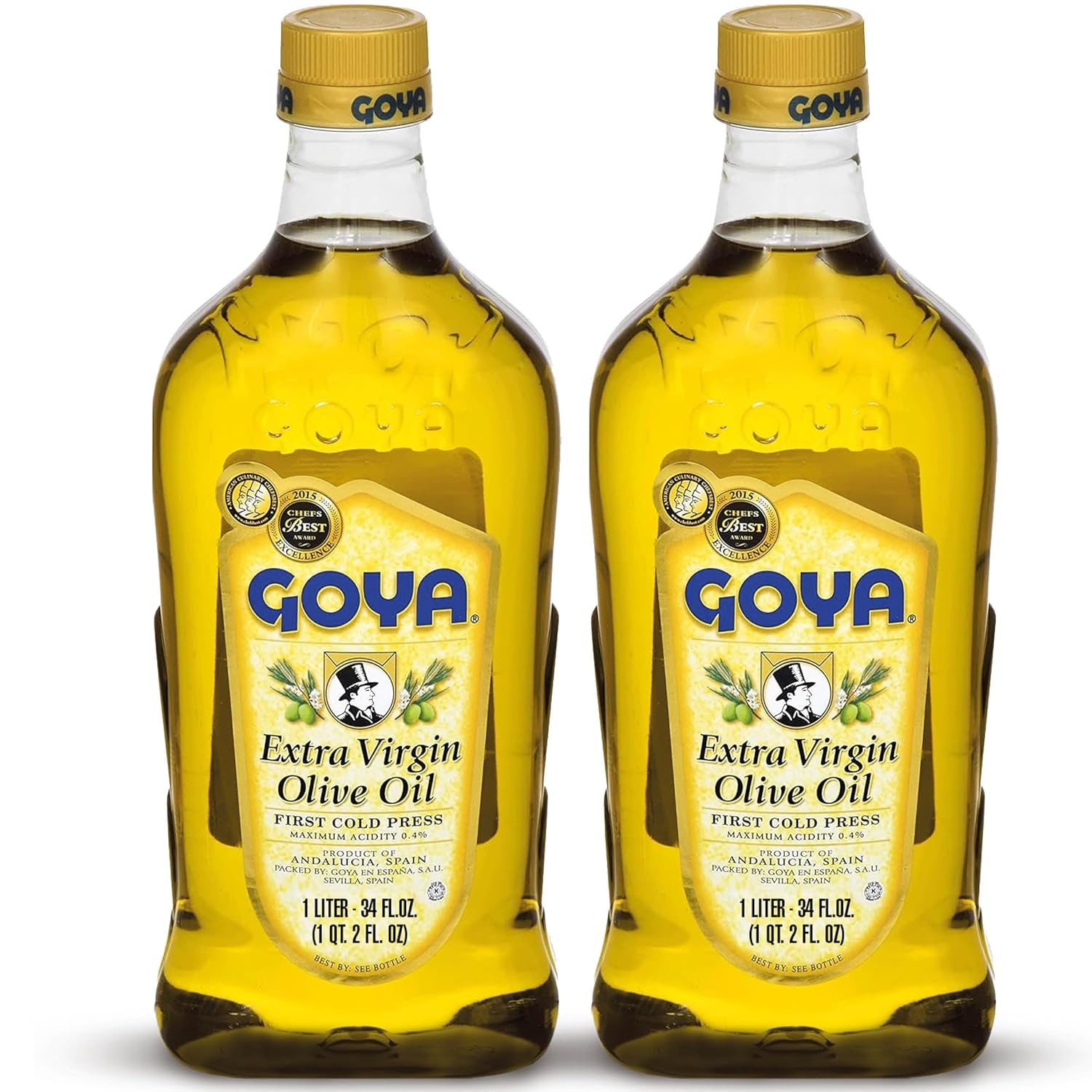 Goya Extra Virgin Olive Oil - Cold Pressed 34 fl oz (Pack of 2)