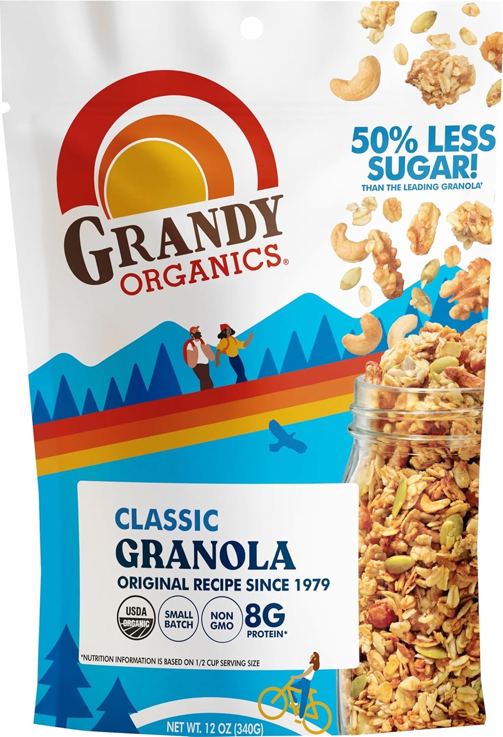 Grandy Oats, Granola Classic Organic, 12 Ounce