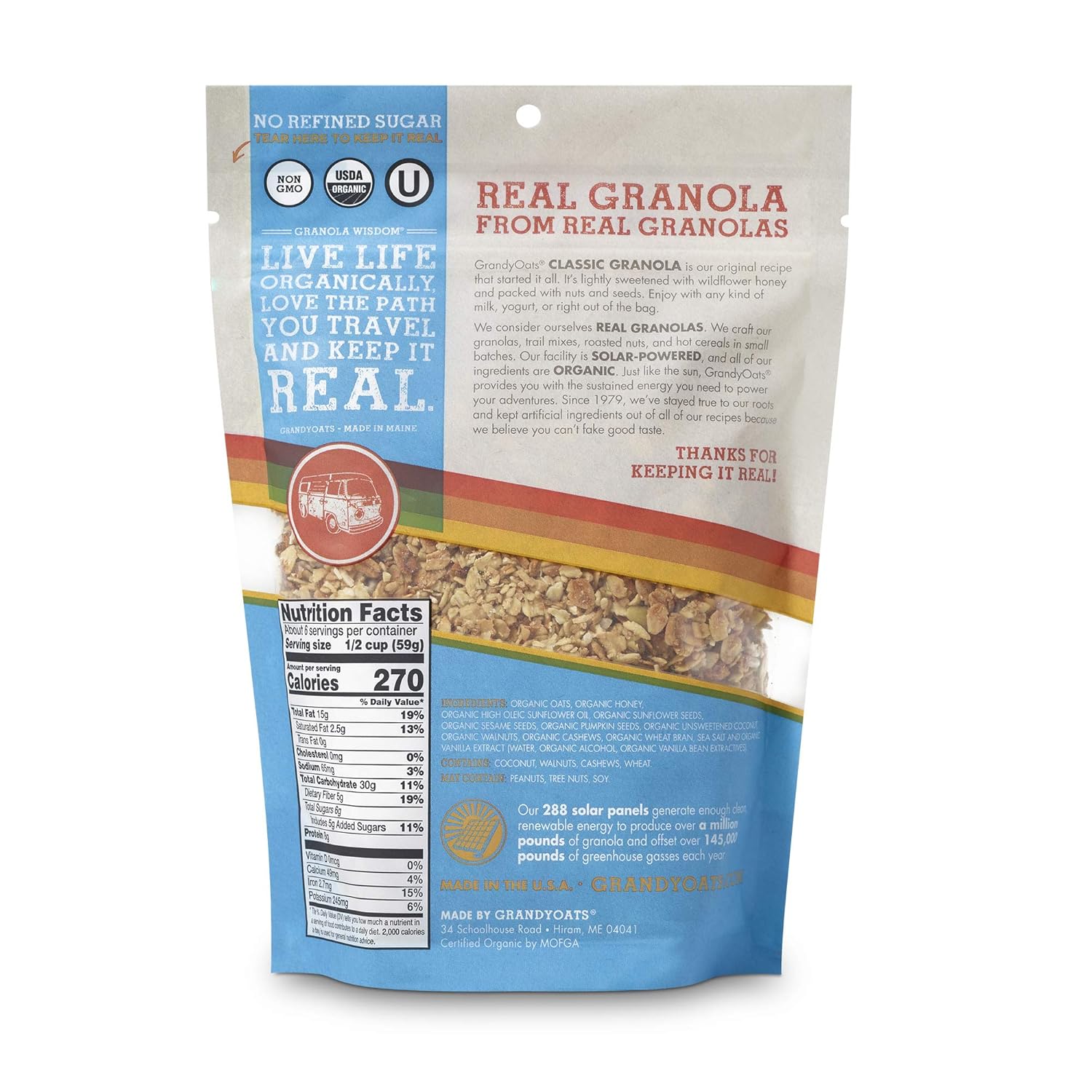 GrandyOats Classic Granola, Certified Organic, 12oz bags (Pack of 3) view 2