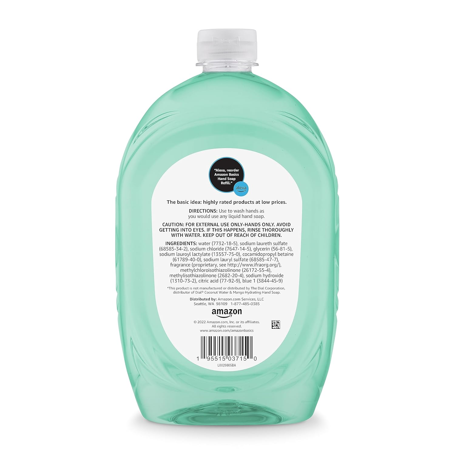 Amazon Basics Liquid Hand Soap Refill, Mango and Coconut Water Scent, 50 Fl Oz view 2