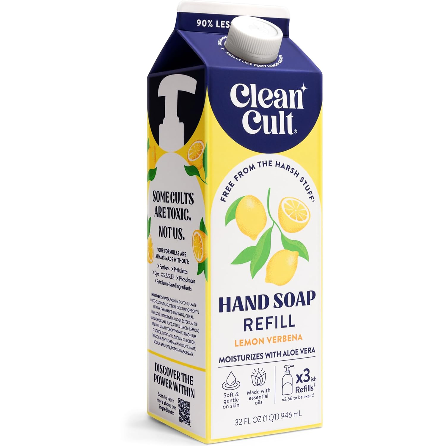Cleancult Liquid Hand Soap Refill - Lemon Verbena - 32 Oz
