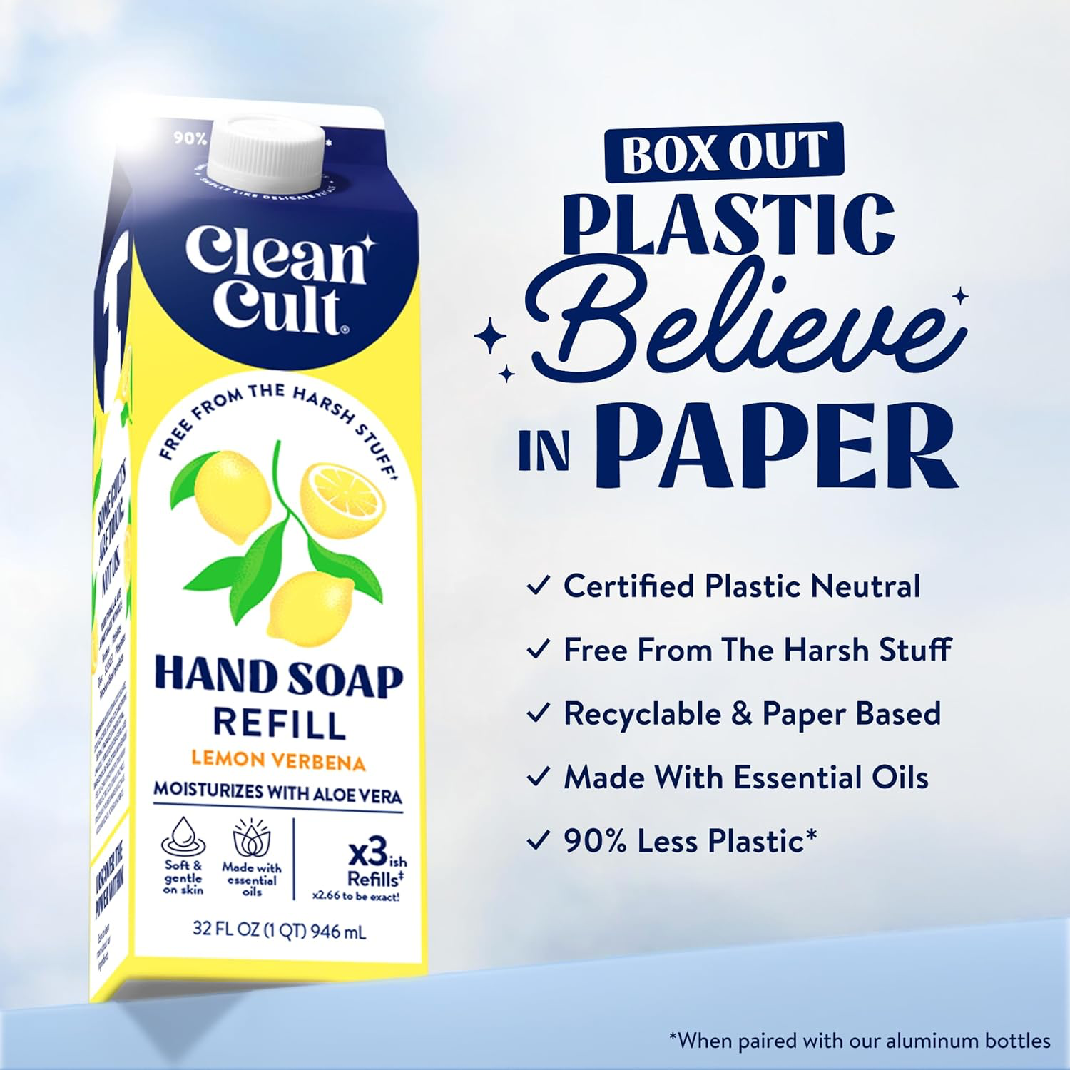 Cleancult Liquid Hand Soap Refill - Lemon Verbena - 32 Oz view 2