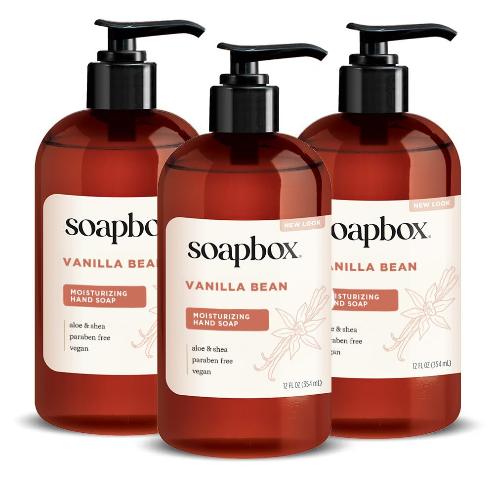 Soapbox Liquid Hand Soap, Vanilla & Lily Blossom, 12 Oz (Pack Of 3)