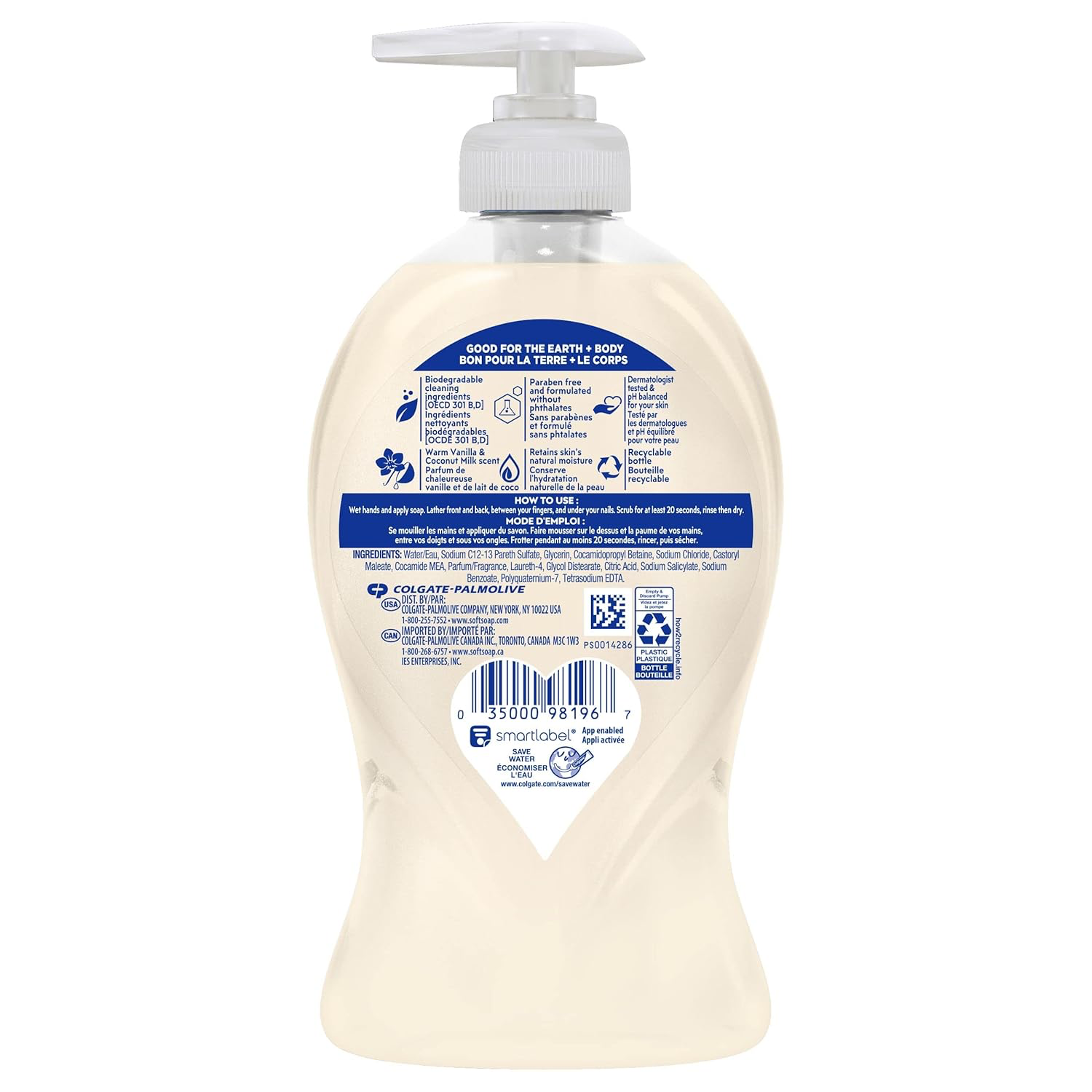 Softsoap Liquid Hand Soap Pump Warm Coconut Milk, Vanilla, 11.25 Fl Oz view 4