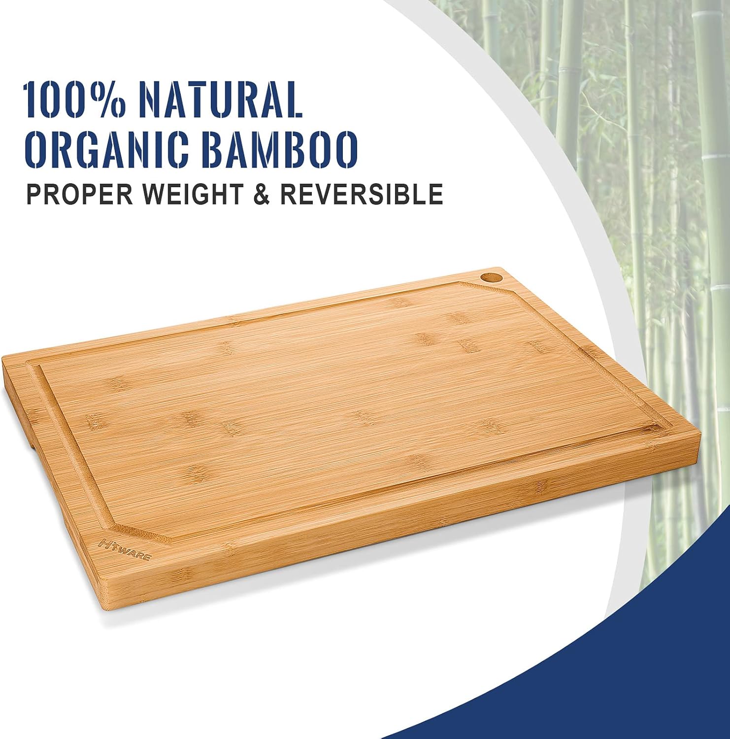 Hiware Bamboo Cutting Board Set 4-Piece view 4