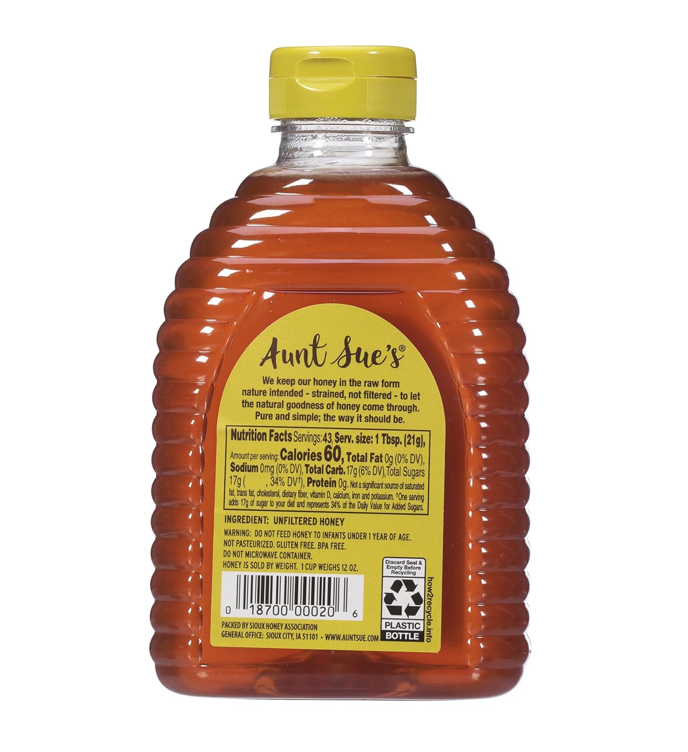 Aunt Sue Raw & Unfiltered Wildflower Honey From Local USA Beekeepers, 32 oz view 3