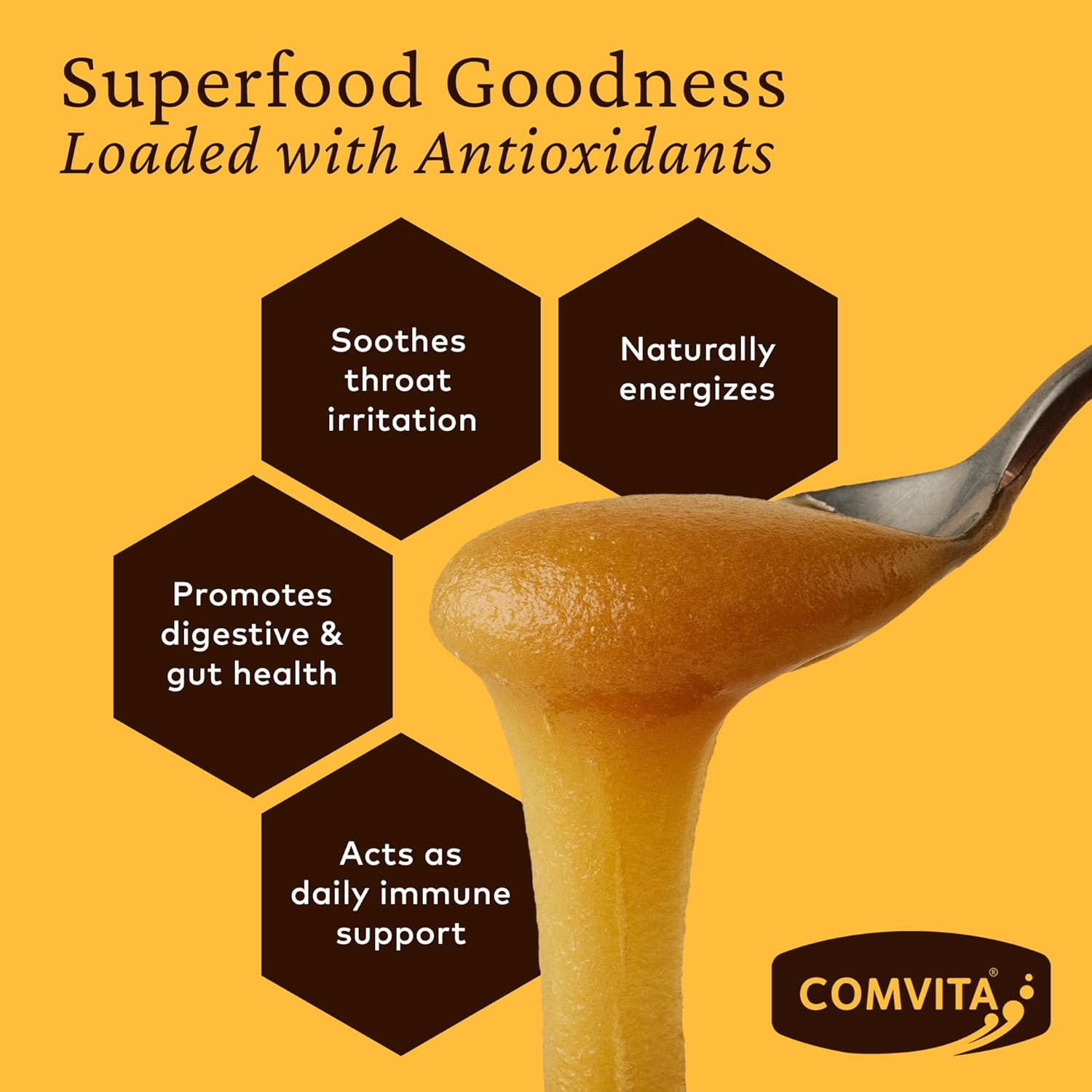 Comvita Manuka Honey UMF 20+ - Raw Manuka Honey New Zealand, Pure & Unpasteurized, Superfood for Immune Health, Use in Tea, Wild, Monofloral, Non-GMO - 250g view 4