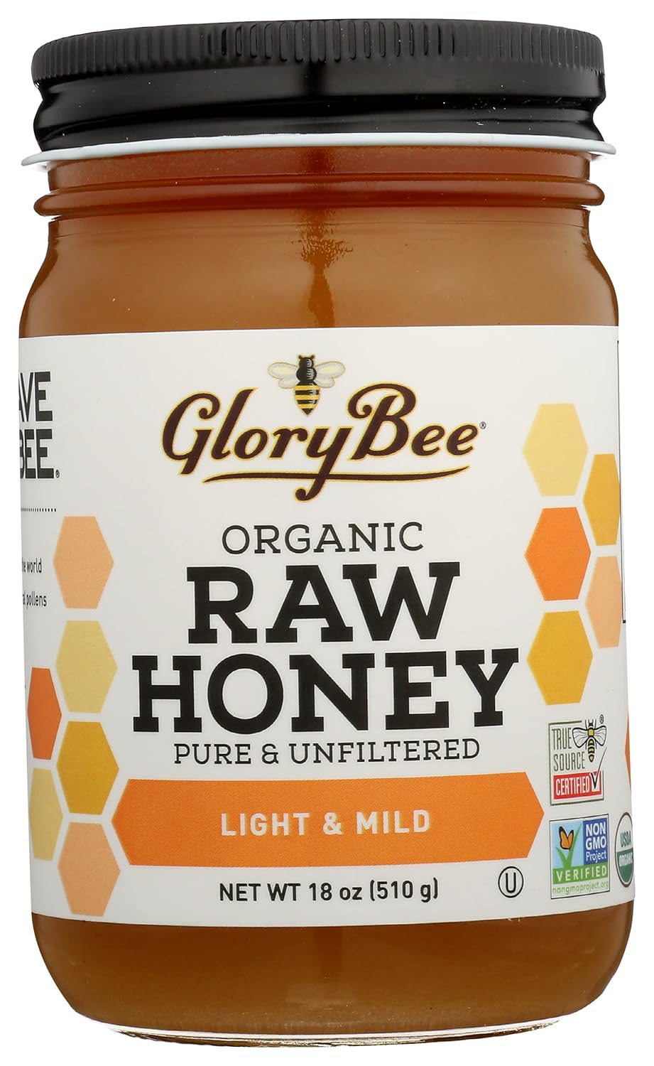 GloryBee Clover Blossom Raw Organic Honey, 18 Ounce