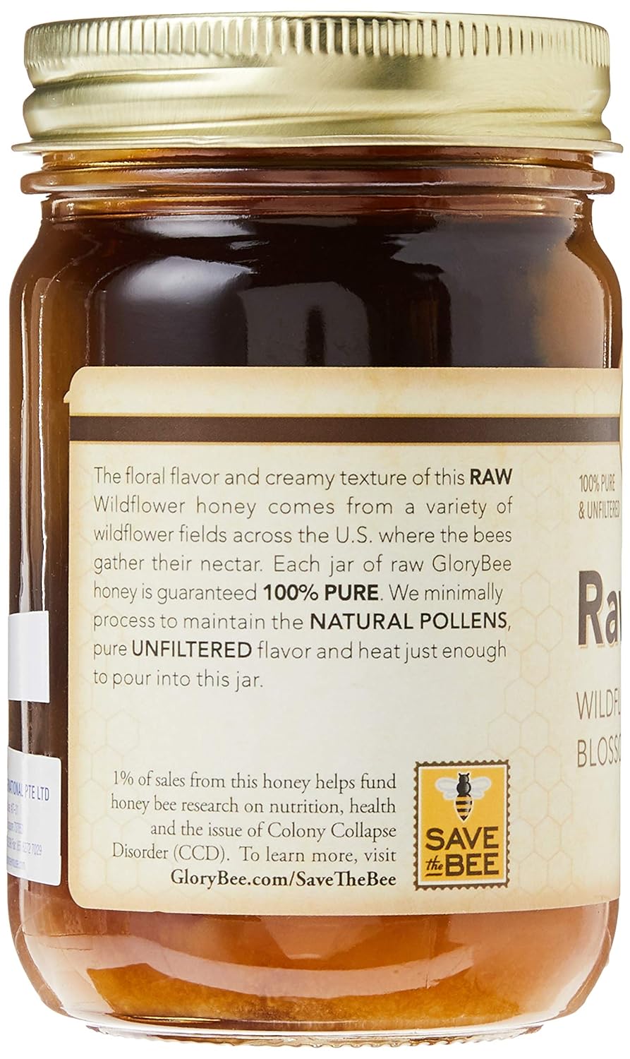 GloryBee Wildflower Blossom Raw Honey, 18 Ounce view 2