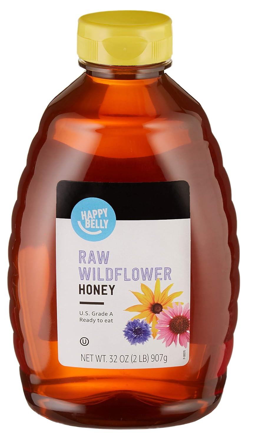 Amazon Brand Happy Belly Raw Wildflower Honey and Vegetable Soybean Oil view 3