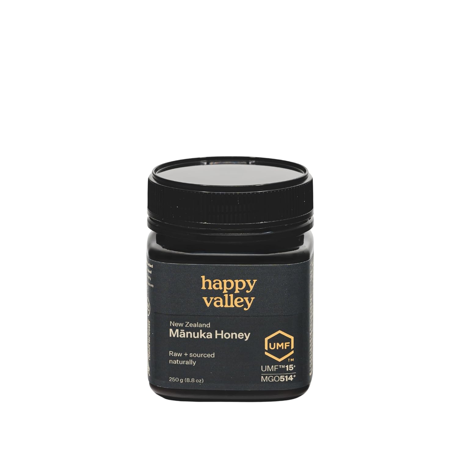 Happy Valley Manuka Honey - UMF 15+ - Certified Raw New Zealand Mānuka - UMF 15+, MGO 514+