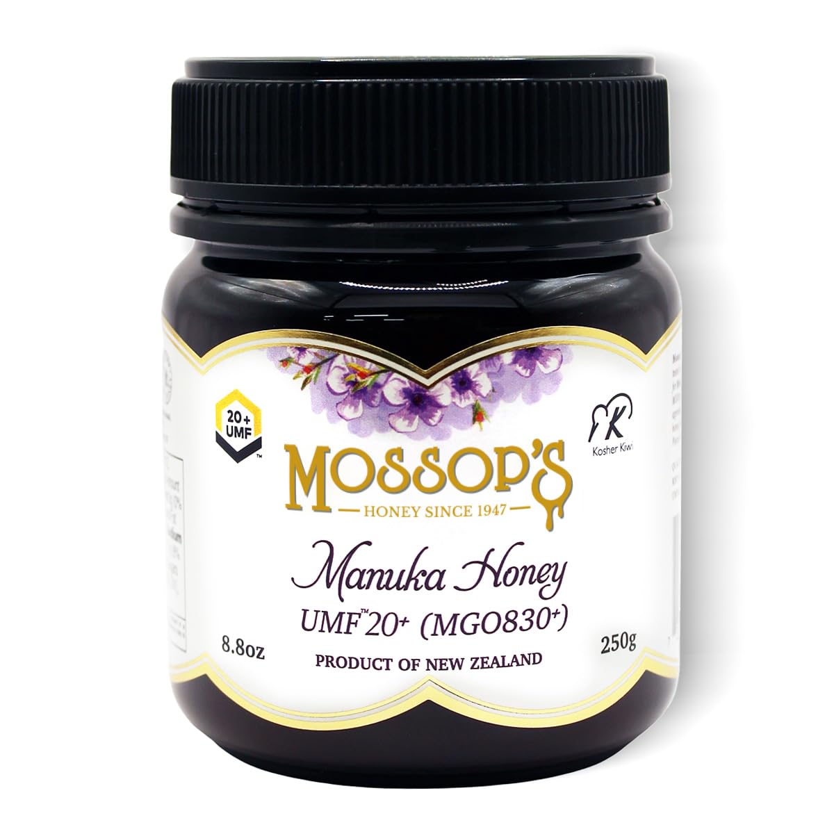 P.R.I Mossop's Manuka Honey UMF 20+/MGO 830+, New Zealand Raw Monofloral Manuka Honey
