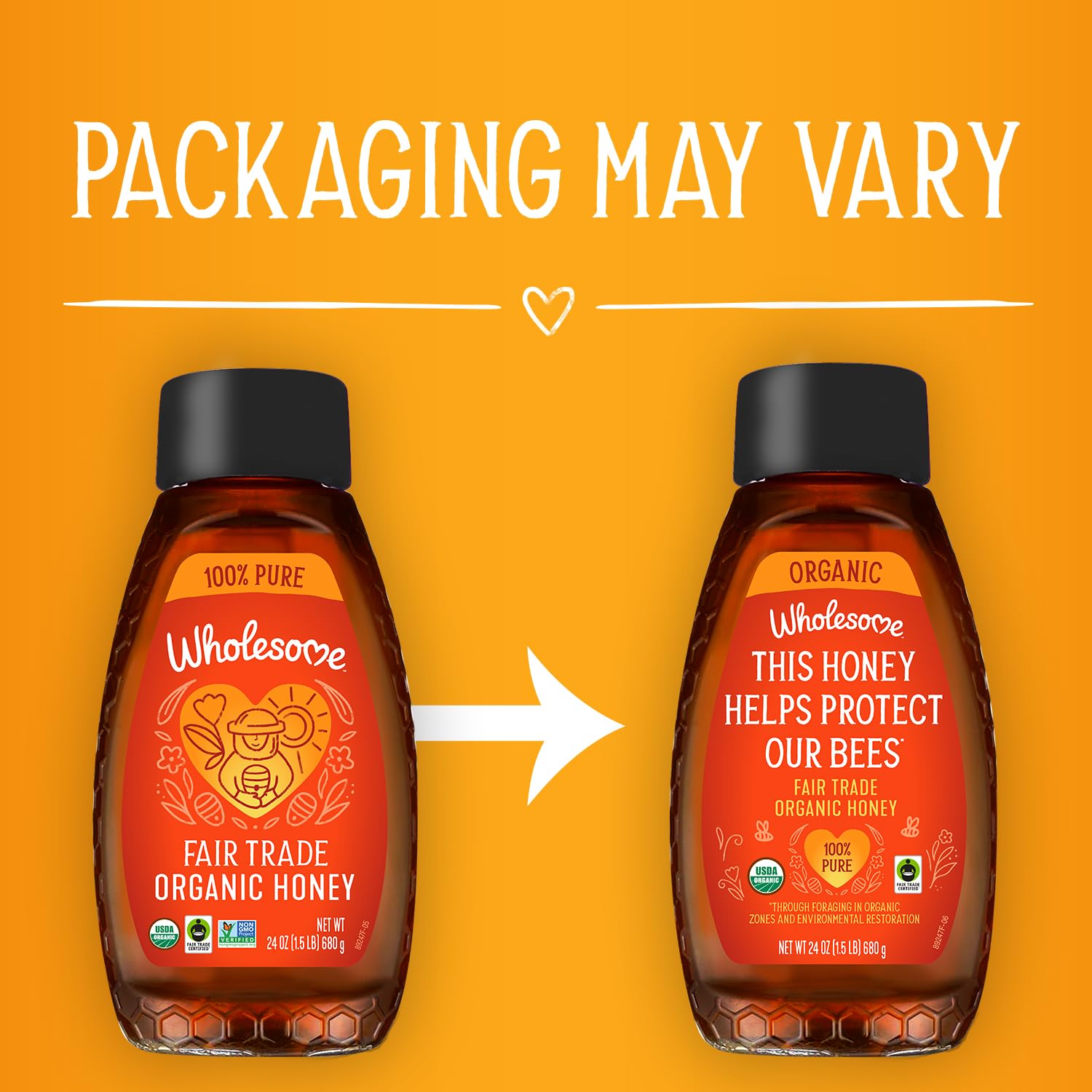 Wholesome Sweeteners 24-Ounce Organic Honey Bottle, 100% Pure, Fair Trade Certified, Non GMO Project Verified & Gluten Free, 1 Pack view 3