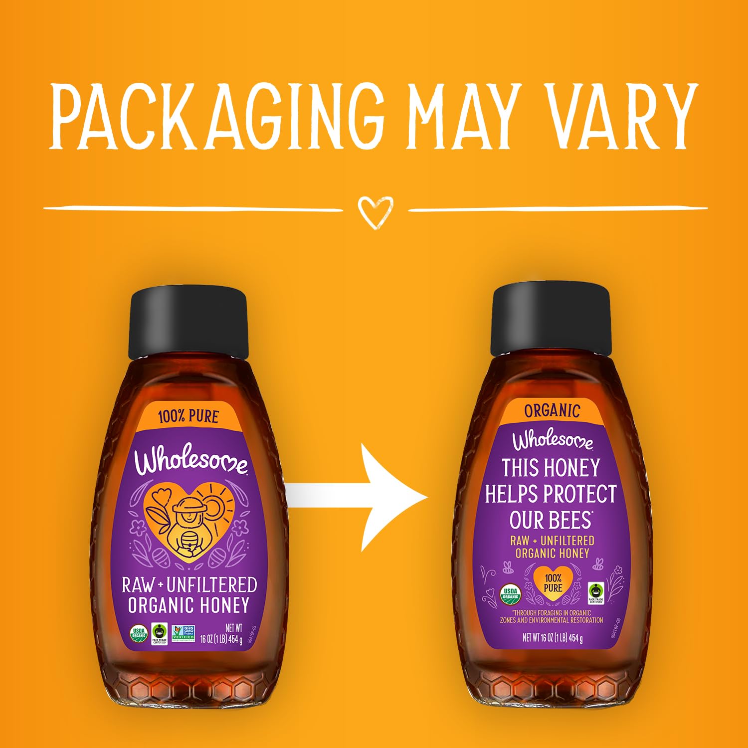 Wholesome Sweeteners 16-Ounce Organic Raw Unfiltered Honey Bottle, 100% Pure, Fair Trade Certified, Non GMO Project Verified, & Gluten Free, 1 Pack view 3