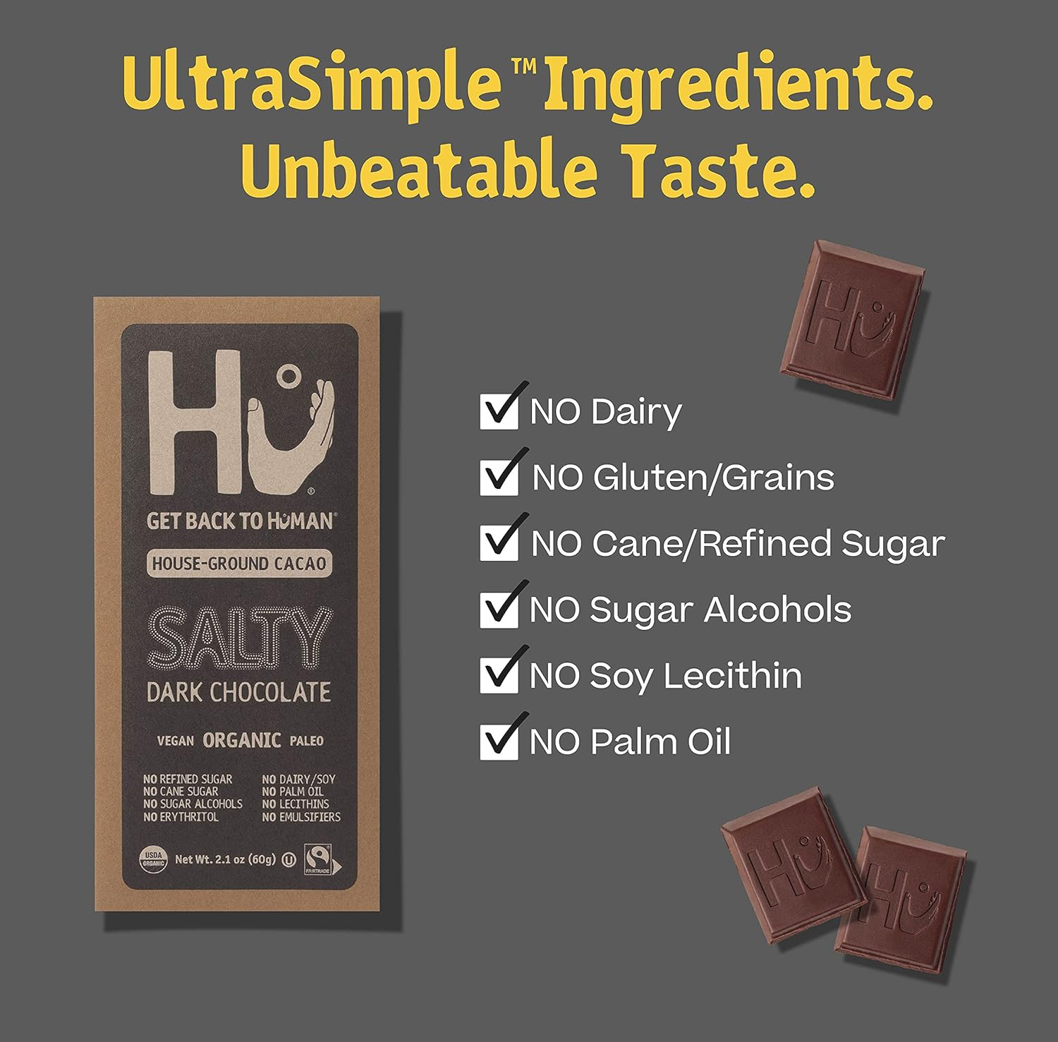 Hu Salty Dark Chocolate 70% 4-Pack view 3