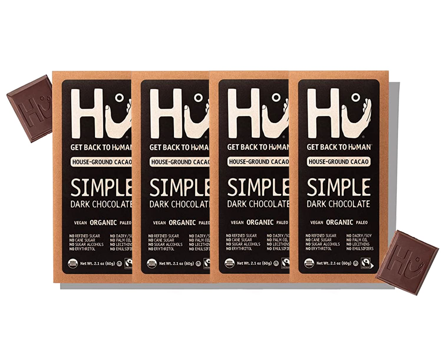 Hu Simple Dark Chocolate 70% 4-Pack