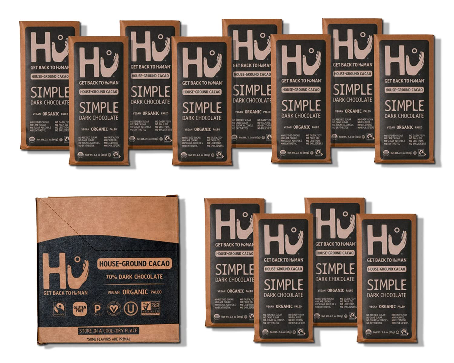 Hu Simple Dark Chocolate 70% Cacao