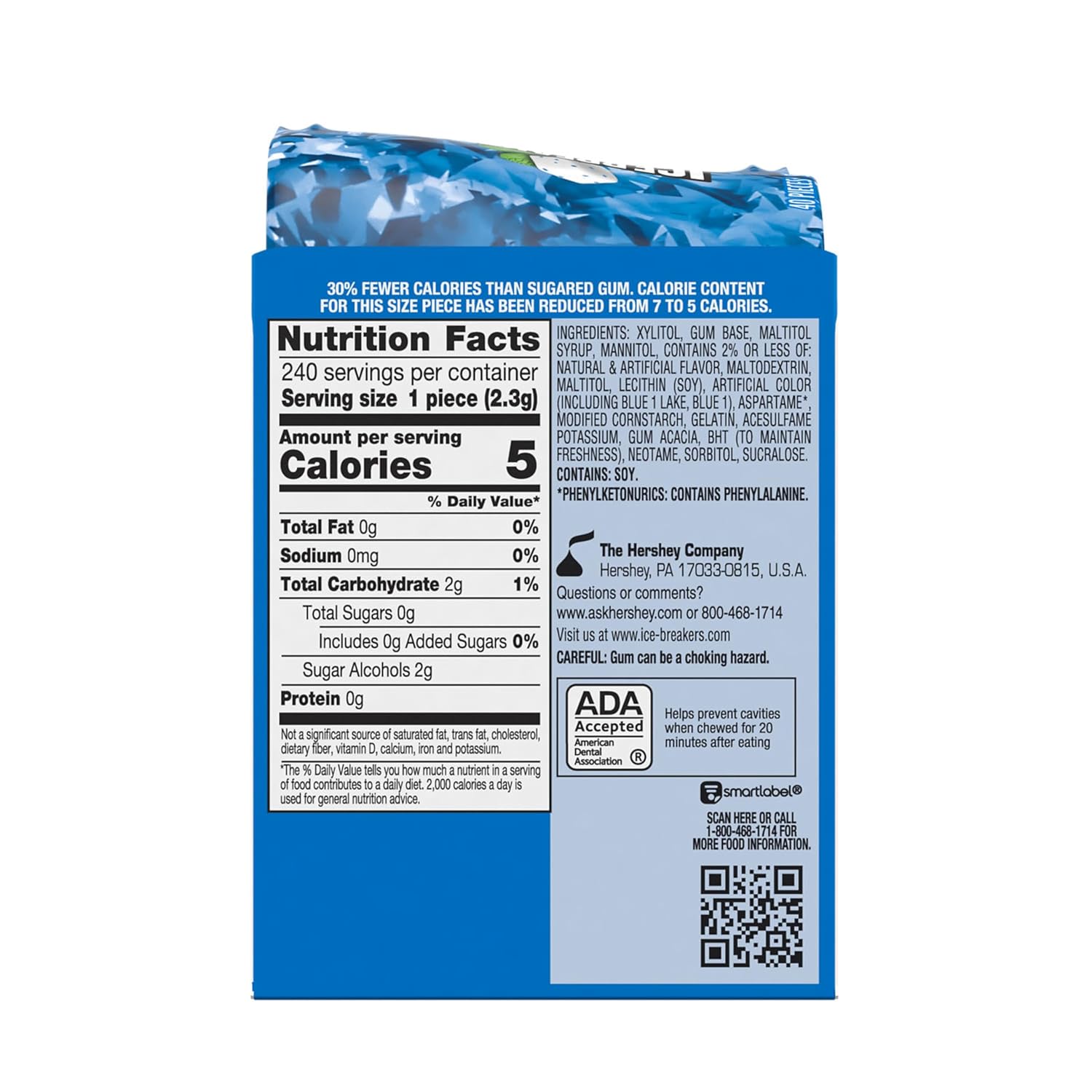 ICE BREAKERS ICE CUBES Peppermint Gum view 2