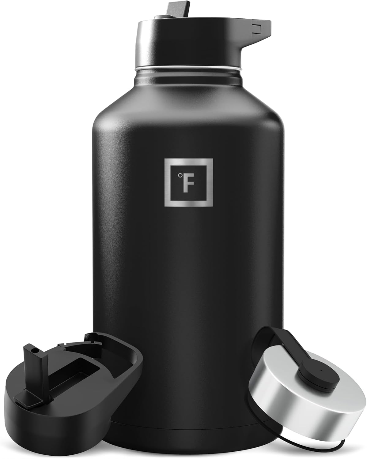 IRON FLASK Wide Mouth Insulated Water Bottle with Straw, 64 oz