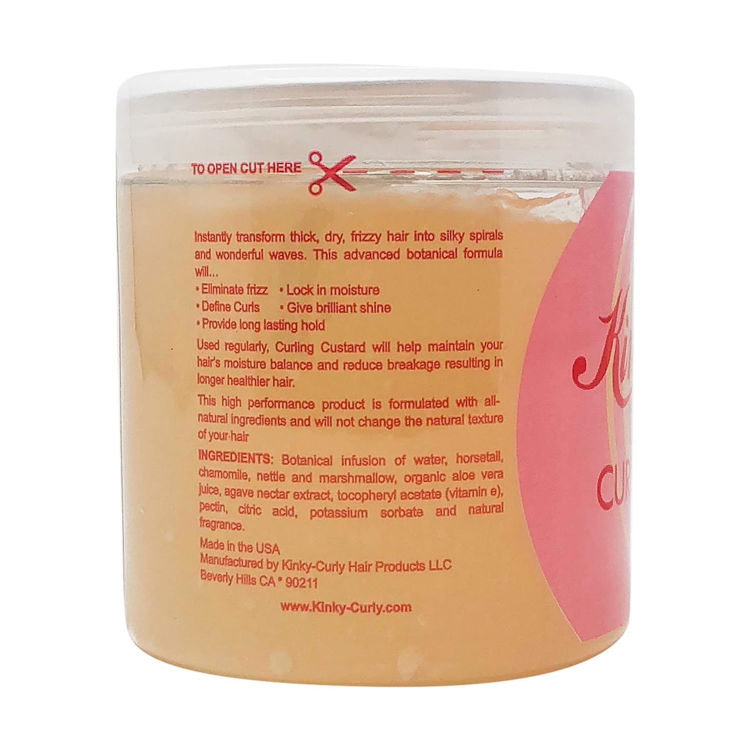 Kinky Curly Curl Custard Gel, 8 oz view 2