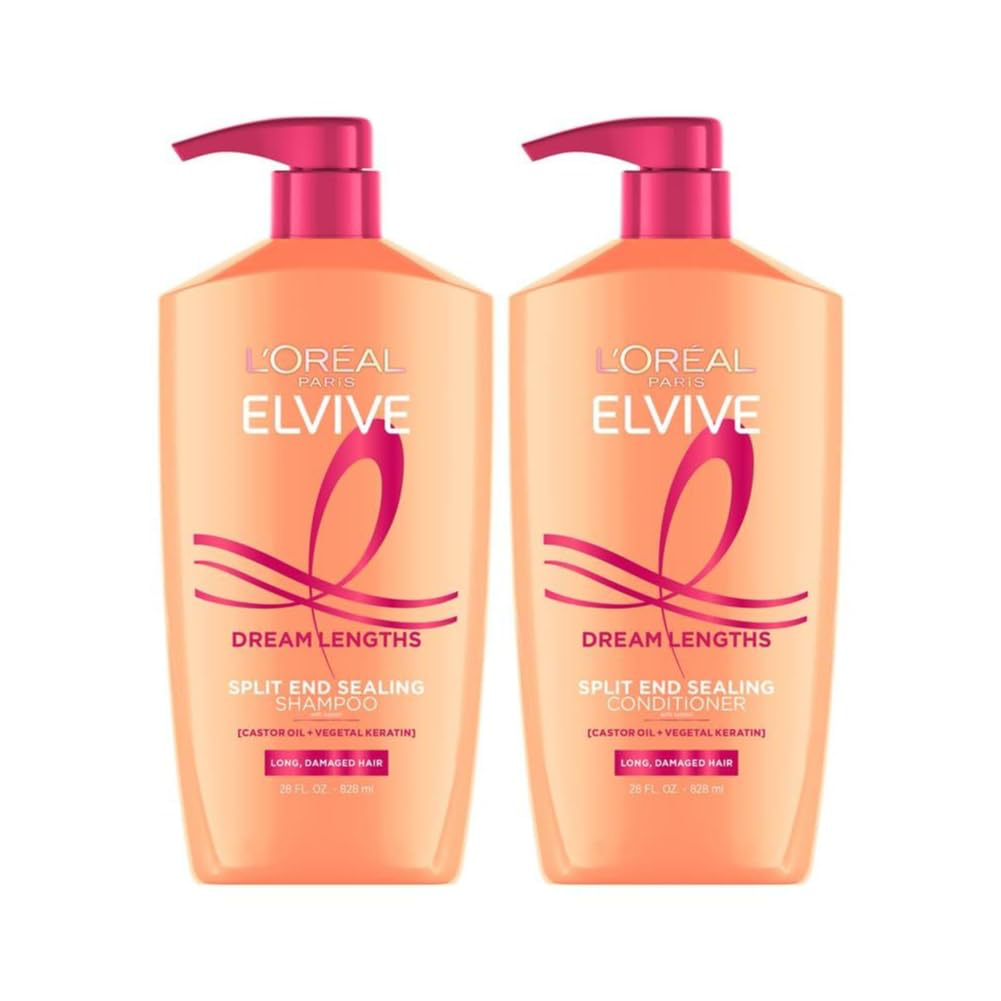 L'Oreal Paris Elvive Dream Lengths Shampoo and Conditioner Kit, Paraben Free, 1 kit