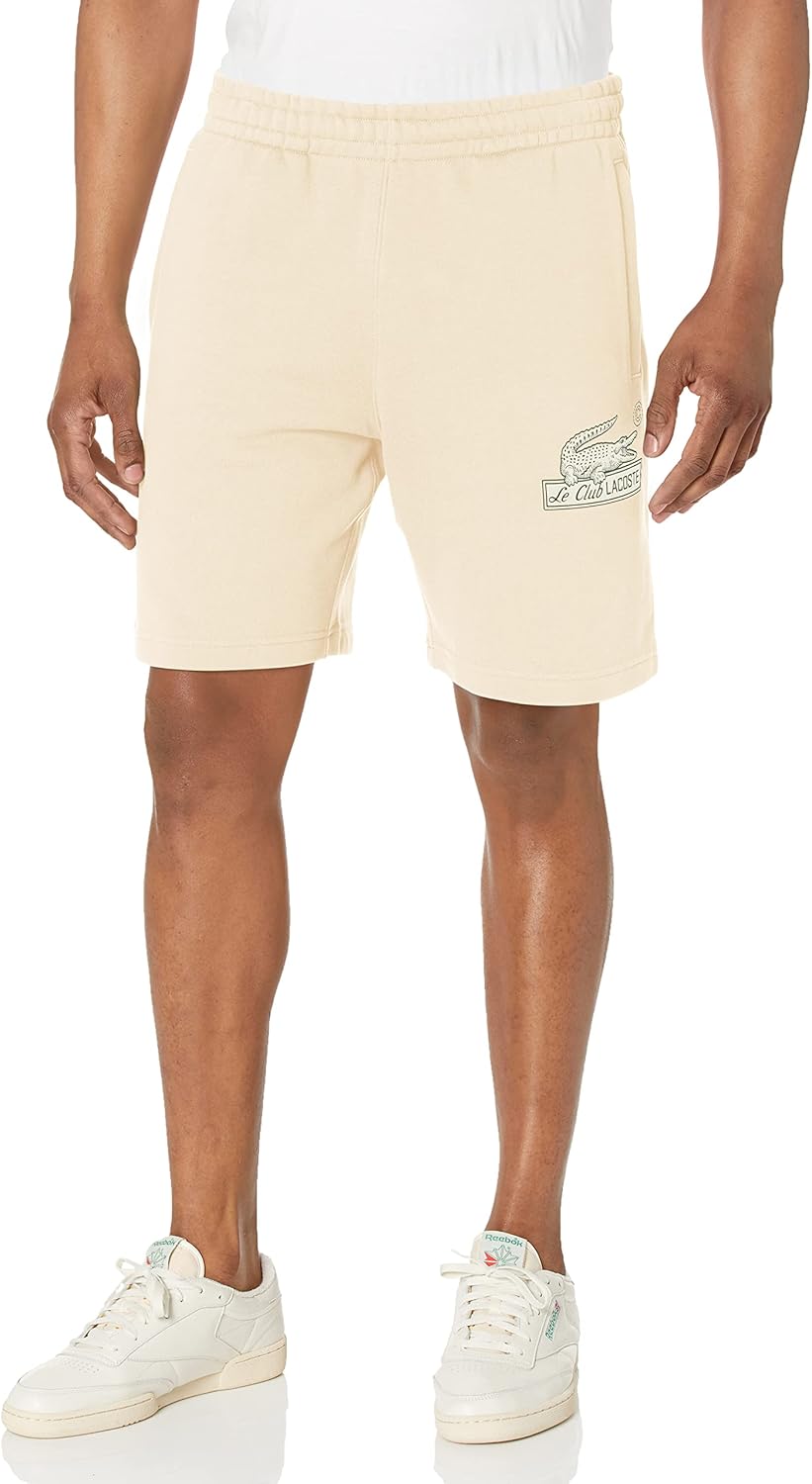 Lacoste Mens Unbrushed Organic Cotton Fleece Shorts