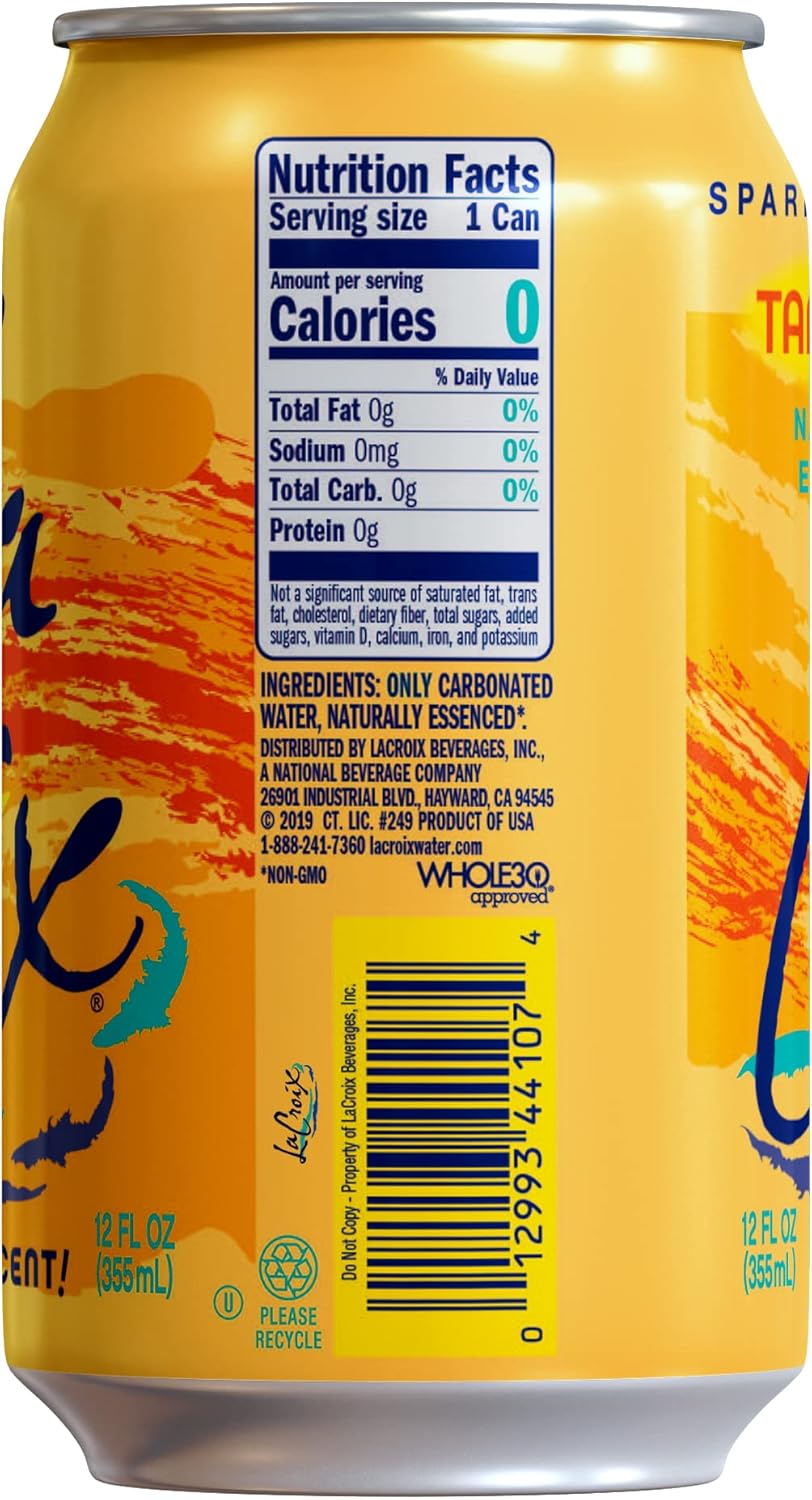 La Croix Sparkling Water, Tangerine, 12 Fl Oz (pack of 12) view 2