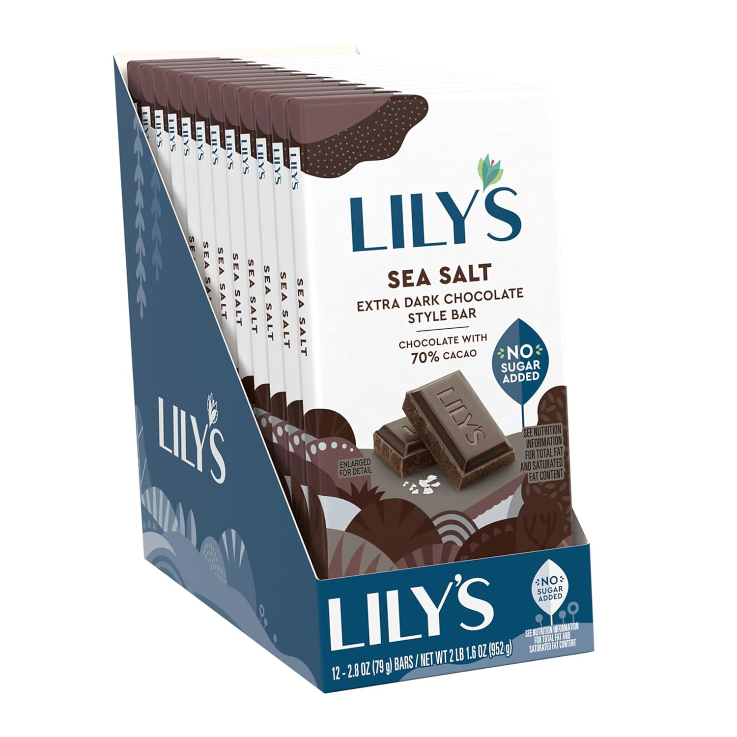 Lilys Sea Salt Extra Dark Chocolate 70% Bulk view 2