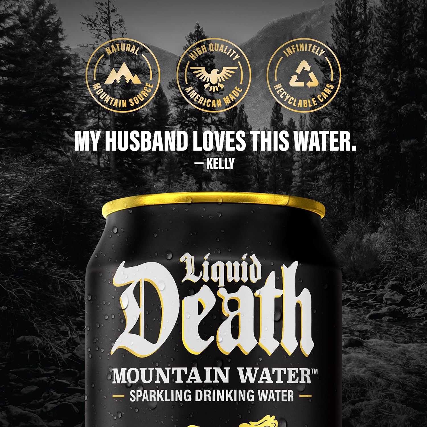 Liquid Death Sparkling Mountain Water, 12 fl oz (Pack of 12) view 4