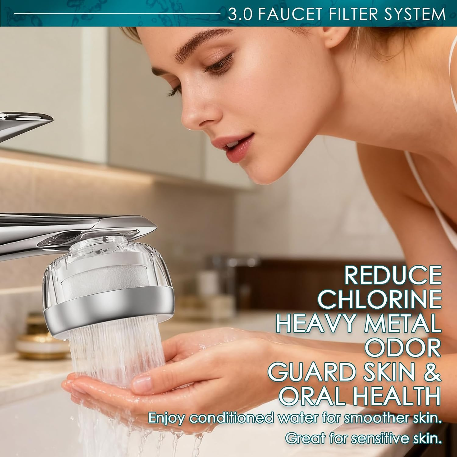 Bathroom Sink Faucet Water Filter view 3