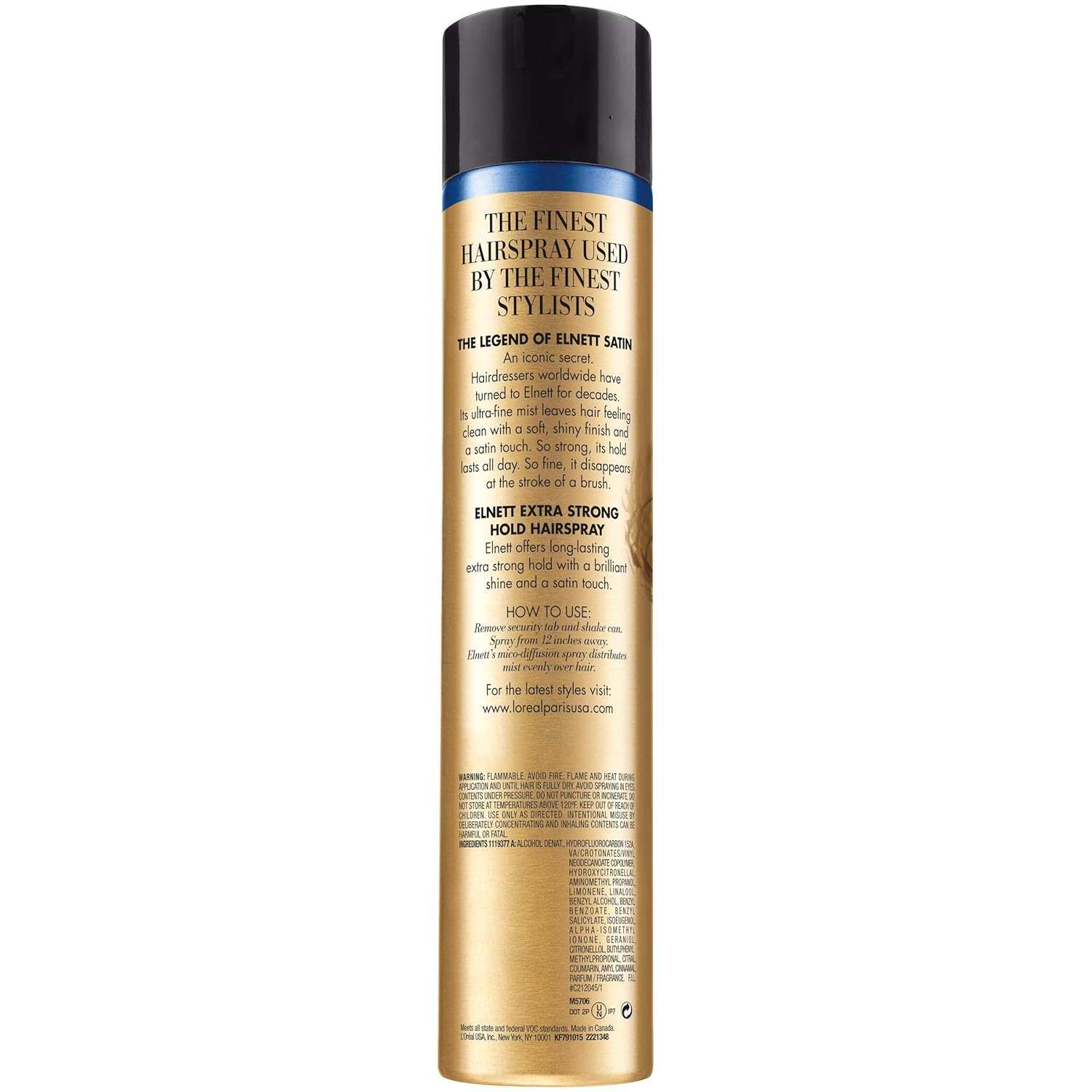 L'Oreal Paris Elnett Satin Extra Strong Hold Hairspray view 2