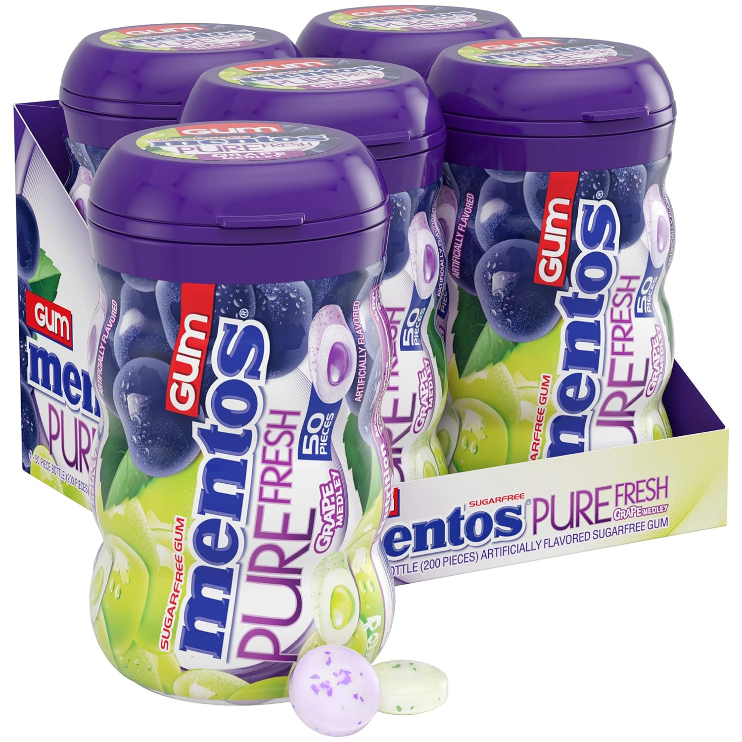 Mentos Pure Fresh Grape Medley Gum