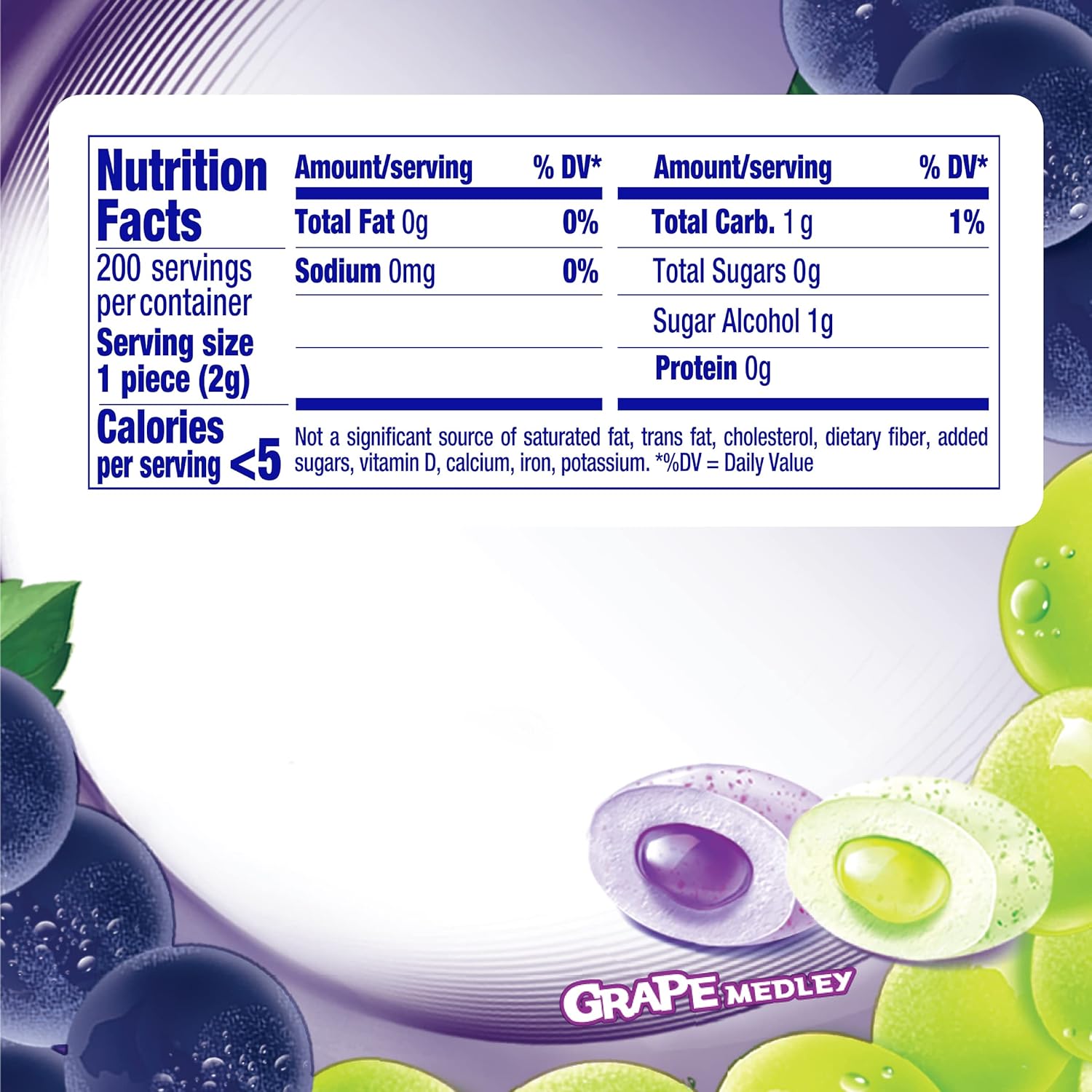 Mentos Pure Fresh Grape Medley Gum view 2