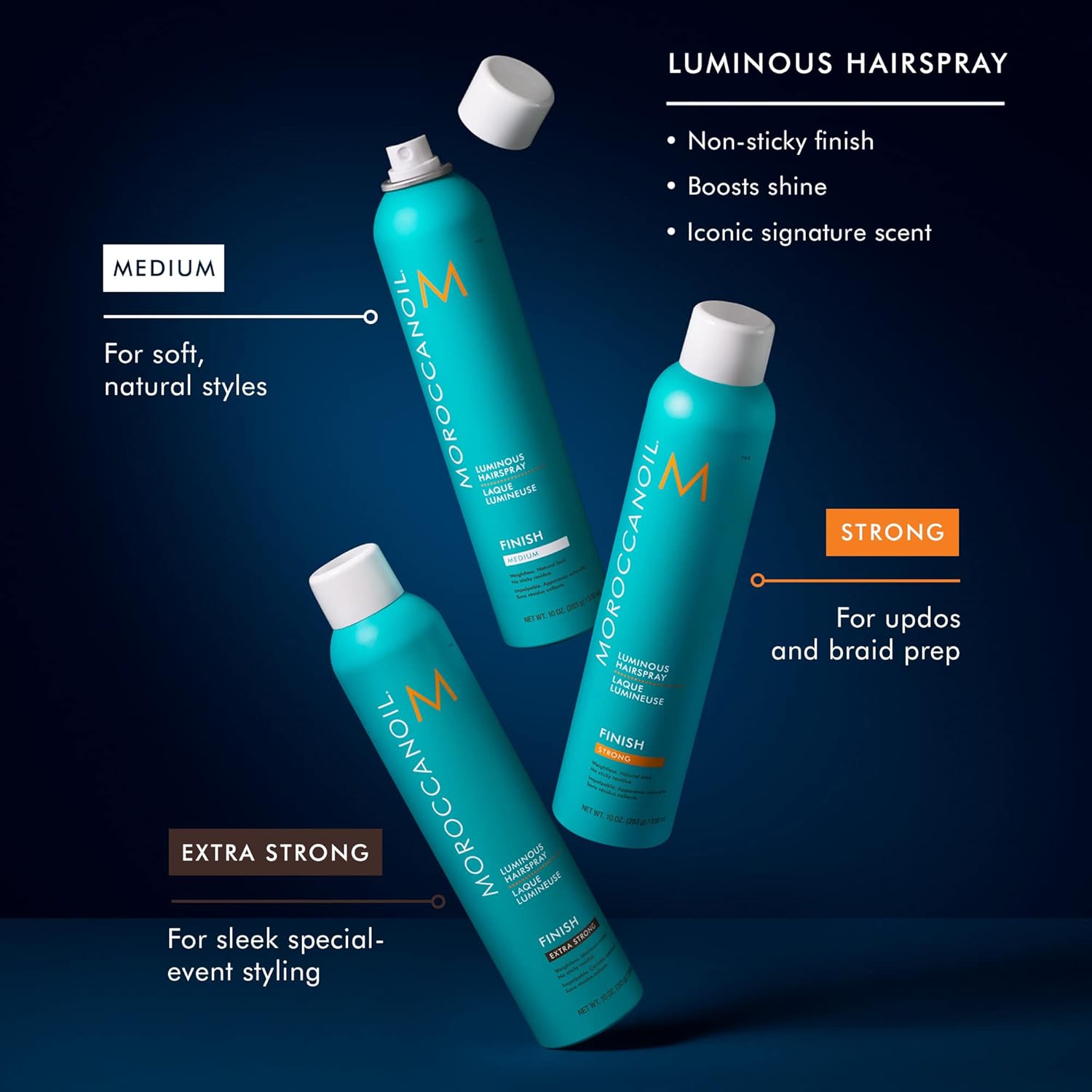 Moroccanoil Luminous Hairspray Strong view 4