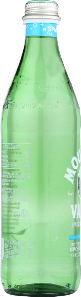 Mountain Valley Spring Water Sparkling Water Glass 24x 16.9OZ view 2