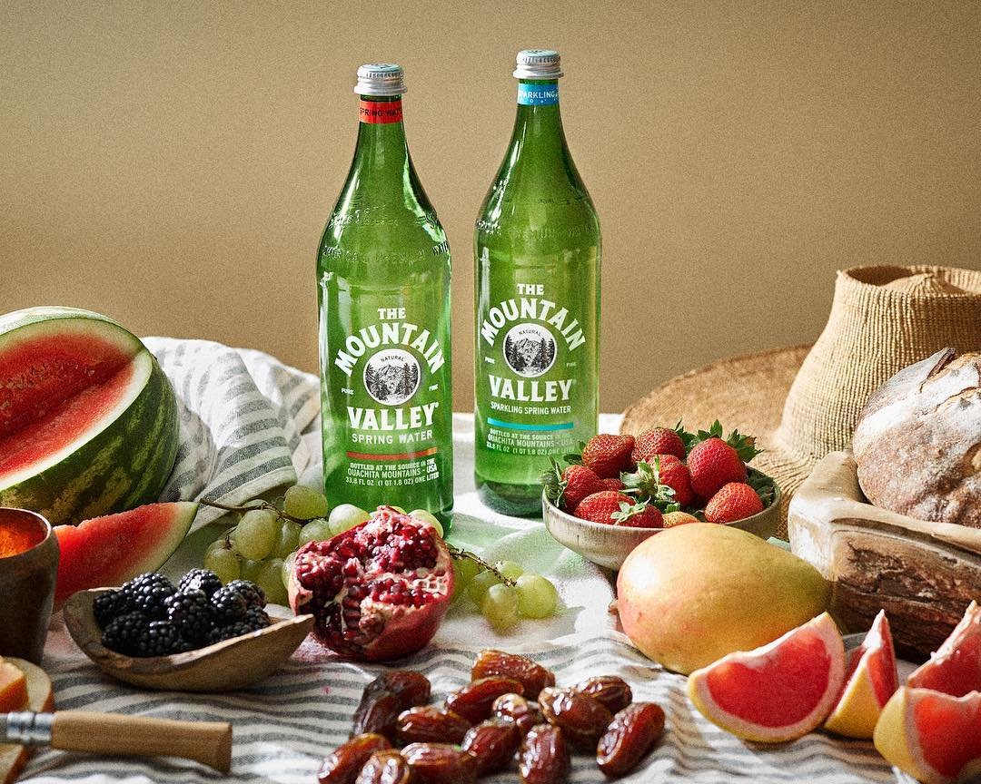 Mountain Valley Sparkling Water, 333 mL Glass Bottles (Pack of 24) view 3