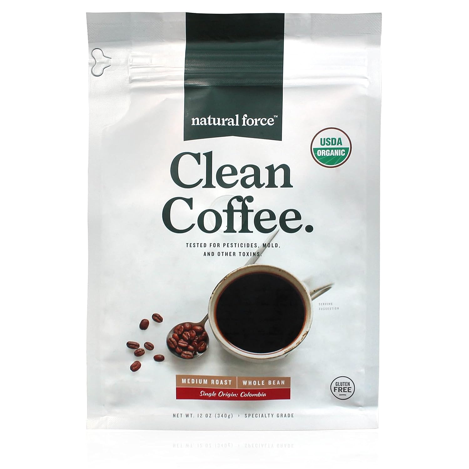 Natural Force - Organic Clean Coffee Classic, Mold & Mycotoxin Free, Lab Test...