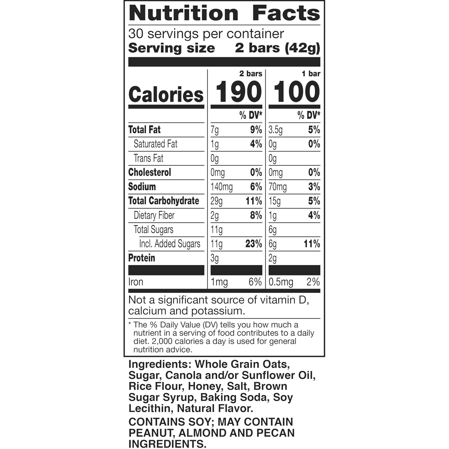 Nature Valley Crunchy Oats 'n Honey Granola Bars, 60 Bars, 44.7 OZ (30 Pouches) view 2